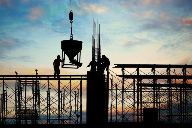 photo d'un chantier de construction métallique