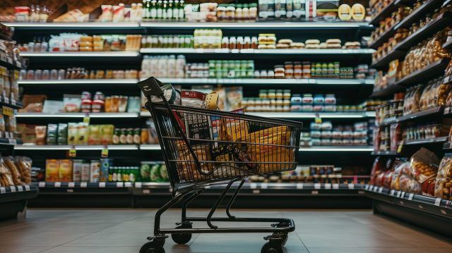 rayons de supermarché